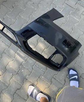 Predni naraznik audi a4 b8 07-12 cerny ostrik pdc - 2