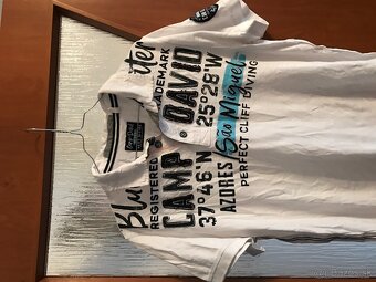 CAMP DAVID originál white pánske polotricko L/XL - 2