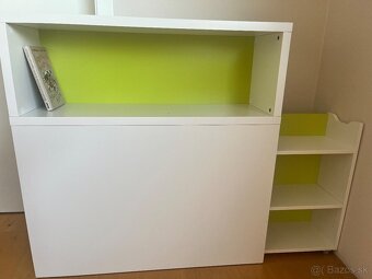DARUJEM Ikea Flaxa záhlavie postele polička - 2