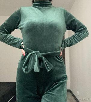 Dámsky dlhý zamatový overal - 2