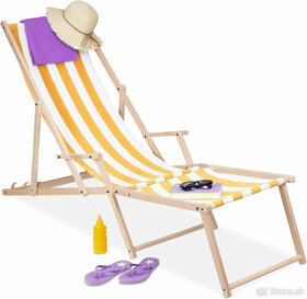 Záhradné ležadlo, plážové  Relaxdays - 2