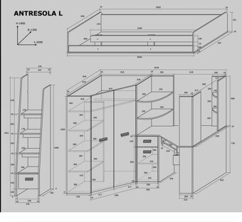 Poschodova postel 3v1 - 2