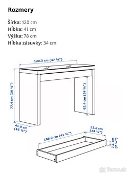 Toaletny stolik IKEA - MALM - 2