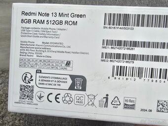 Xaomi redmi note 13 512gb verzia - 2