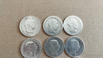 9ks starých korun - Stříbrné korony - konvolut korun. - 2