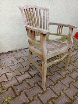 Drevene stoličky záhradné teakove - 2