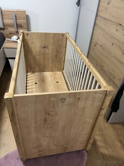 Detská postielka na kolieskach 120x60 - 2