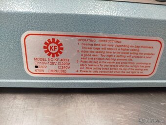 Nový ručný pákový zvárač fólie KF 400 H | Šírka 400 mm - 2