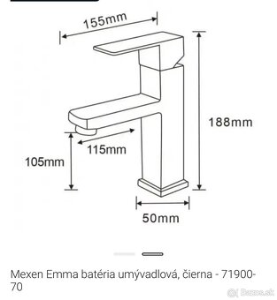 Umývadlová batéria Mexen - 2