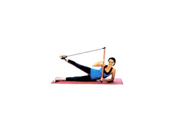 Pilates posilovací tyč s gumou - 2