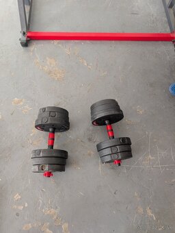 2x 9kg plastový dumbell - 2