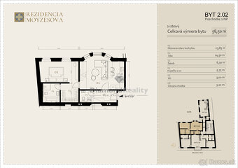 REZIDENCIA MOYZESOVA | 2 IZBOVÝ BYT DOKONČENÝ V ŠTANDARDE |  - 2
