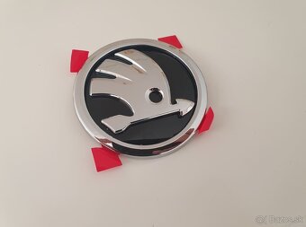 Škoda znaky chrómové 90mm a 80mm - 2
