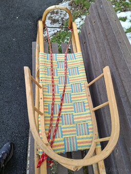 Drevené sánky s operadlom - 2