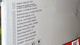 Benzínový krovinorez 1,65kW + Príslušenstvo - 2