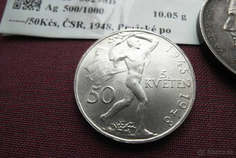 Staré mince ČSR,ČSSR 2ks striebro - 2