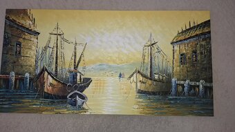 Obraz Prístav pri mori 120x60 cm - 2
