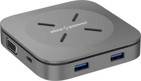 AlzaPower Metal USB-C Dock Cube 6 in 1 WF vesmírno sivá - 2