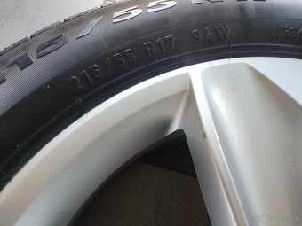 Originál alu disky+pneu VW PassatB6 7Jx17, 5x112 ET40 - 2