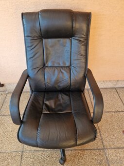 Kancelárska stolička kožená - 2