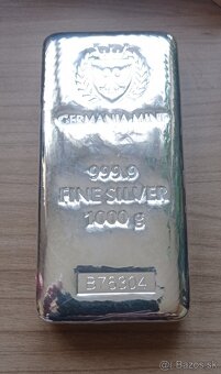 Germania Mint 1 kg - investičná strieborná tehla - 2