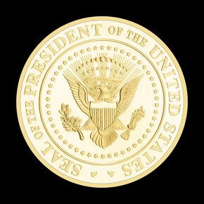 Donald Trump TAKE AMERICA BACK 2025 v zlatej farbe - 2