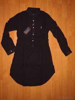 Ralph Lauren dámske košeľové šaty čierne - 2