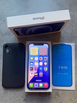 Iphone12 čierny ,100%zdravie - 2
