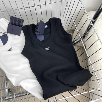 PRADA tielko biele / čierne - 2