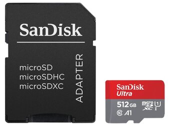 SANDISK Ultra microSD 512GB + SD adaptér - 2