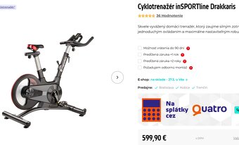 Cyklotrenažér inSPORTline Drakkaris - 2