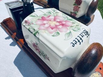 Starožitný porcelánový mlynček na kávu RZ - 2