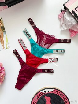 Victoria’s Secret Shine strap tanga nohavičky XS - 2