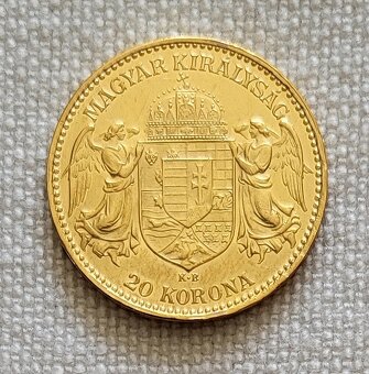 Zlatá uhorská 20 koruna FJI, 1911 kb, najnižšia emisia - 2