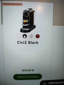 Nespresso kavovar Citiz Black nový - 2