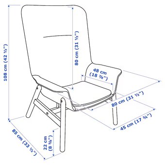 IKEA VYSOKE KRESLO VEDBO - 2