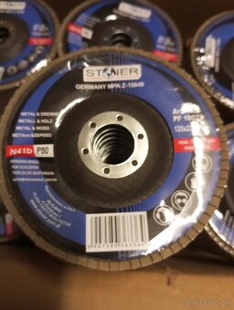 lamelové vejárové kotúče 125mm , zrnitosť 40,60,80 - nové - 2