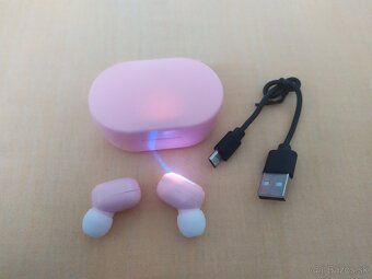 Bezdrôtové slúchadlá, ružové - 2