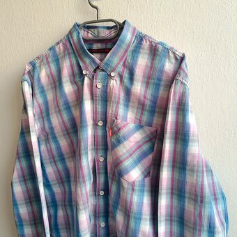 Levis farebná károvaná košeľa s dlhým rukávom XL - 2