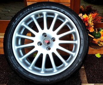 Alu R17 4x100 + letné pneu 215/45, Renault Kia - 2
