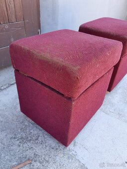 Predám bordové taburetky - 2