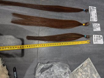 Ľudské vlasy na nadpájanie - hnedé - 2