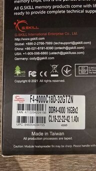 Predám pamäte DDR 4 G-skil 32GB - 2