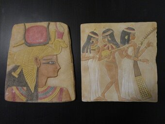 Dekorácie - Egyptský papyrus + nástenné dosky - 2