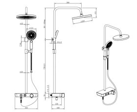 Dizajnový sprchový set Kielle - 2