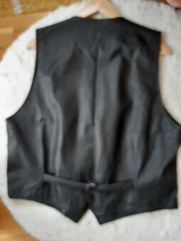 Kožená vesta, pánska  XL - 2