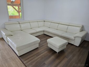 Predam rozkladaci gauc v bezovej kozi - 2