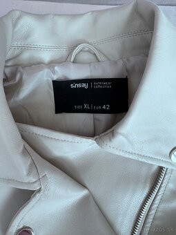 biela kožená bunda Sinsay - 2