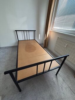 Kovová jednoposteľ s roštom - 2