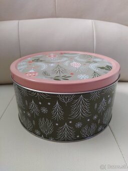 Plechová vianočná dóza 19x9,5cm (osobný odber) - 2